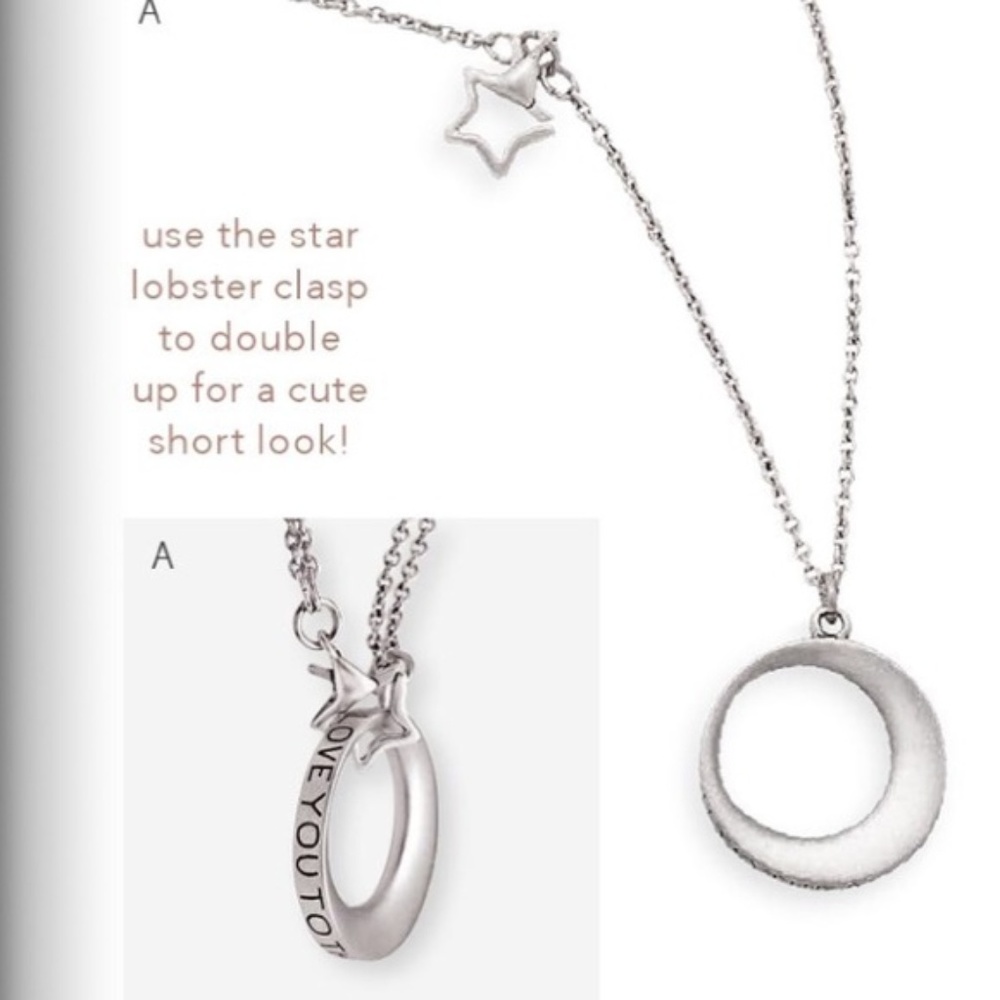 Moon and Back Necklace